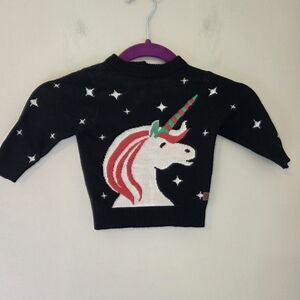 Tipsy Elves Christmas Unicorn 6-12 Mos Sweater